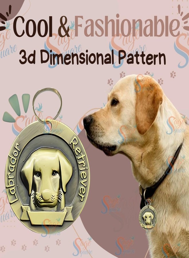 سايج سكوير قلادة تذكارية مربعة الشكل من البرونز بتصميم عتيق، تُستخدم كطوق تعريف للكلاب (لابرادور / جولدن ريتريفر) - Image 5